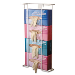 Wire Wall-Mount Glove Box Holder, 4-Box, Horizontal,