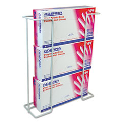 Wire Wall-Mount Glove Box Holder, 3-Box, Horizontal,