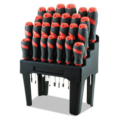 Screwdriver Set and Storage Rack, 26-Piece