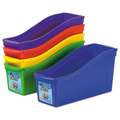 Interlocking Book Bins, 4 3/4 x 12 5/8 x 7, 5 Color Set,