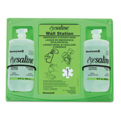 Saline Eye Wash Wall Station, 32oz Bottle, 2