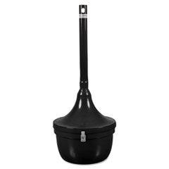 Smokers&#39; Oasis Receptacle, Round, Steel, 4.5gal, Black
