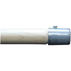 Bolt-On Wet Mop Handle, 60&quot;, Hardwood/Metal