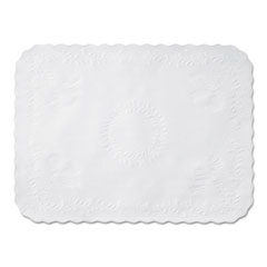 Anniversary Embossed Scalloped Edge Tray Mat, 14 x