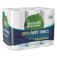 100% Recycled Paper Towel Rolls, 2-Ply, 11 x 5.4