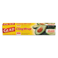 ClingWrap Plastic Wrap, 200 Square Foot Roll, Clear