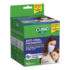 Antiviral Medical Face Mask, Pleated, 10/Box