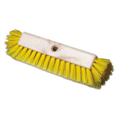 Dual-Surface Scrub Brush, Plastic Fill, 10&quot; Long, Yello