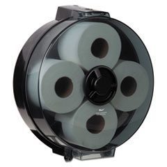 4-Roll Tissue Dispenser, 15 x 6 x 13.7, Black Translucent