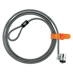 Laptop Computer Microsaver Security Cable w/Lock, White