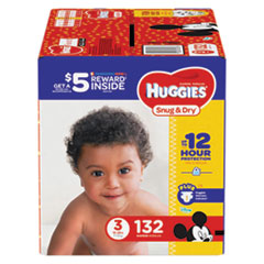 Snug and Dry Diapers, Size 3, 16 lb to 28 lb, 132/Pack