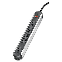 7-Outlet Metal Power Strip,125V, 12ft Cord, 14 1/4