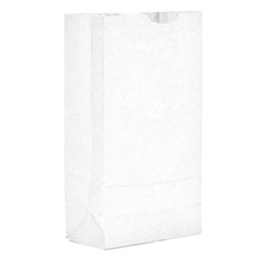 #10 Paper Grocery Bag, 35lb White, Standard 6 5/16 x 4