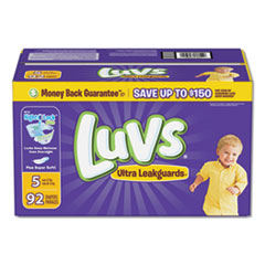 Diapers with Leakguard, Size 5: 27 to 35 lbs, 92/Carton