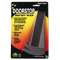 Giant Foot Doorstop, No-Slip Rubber Wedge, 3 1/2w x 6 3/4d