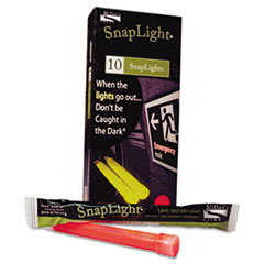 Snaplights, 6&quot;l x 3/4&quot;w, Red, 10/Pack