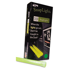 Snaplights, 6&quot;l x 3/4&quot;w, Green, 10/Pack