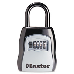 Locking Combination 5 Key Steel Box, 3 1/4w x 1 5/8d x