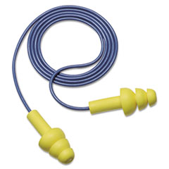 EAR UltraFit Earplugs, Corded, Premolded, Yellow,