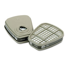 6001 Respirator Cartridge for Certain Organic Vapors, 2/Pac