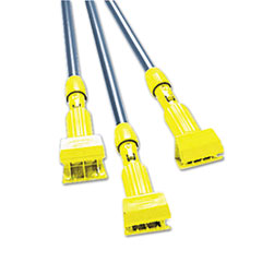 Fiberglass Gripper Mop Handle, Yellow/Gray