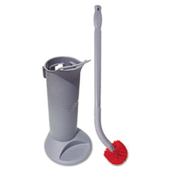 Ergo Toilet Bowl Brush Complete: Wand, Brush Holder
