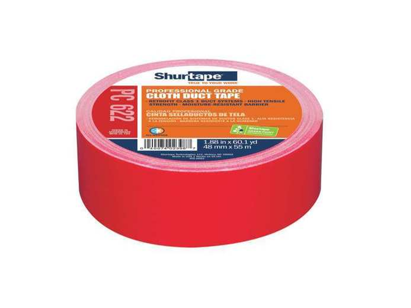DUCT TAPE - PREMIUM GRADE CLOTH.RED 48MM X 55M STUCCO