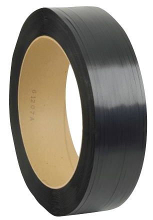 PLASTIC STRAPPING 1/2&quot; BLACK 500# 16&quot; CORE POLYPROPYLENE
